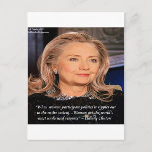 Hillary Frauen Ressource Zitat Postkarte