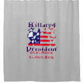 Hillary für den US-Präsidenten Wir sind enger zusa Duschvorhang (Vorderseite)