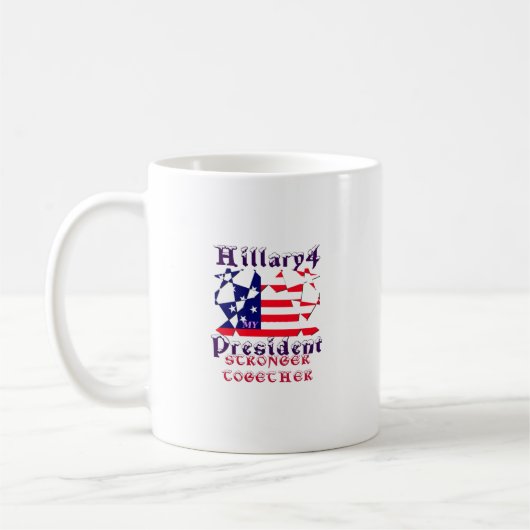 Hillary für den US-Präsidenten Wir sind enger zusa Kaffeetasse (Links)