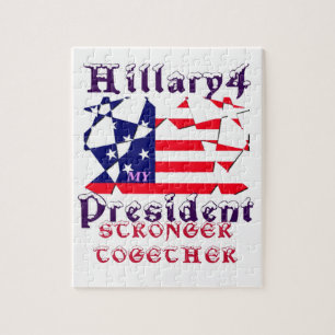 Hillary für den US-Präsidenten Wir sind enger zusa Puzzle