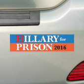 "Hillary für Gefängnis 2016" Autoaufkleber (Auf Auto)