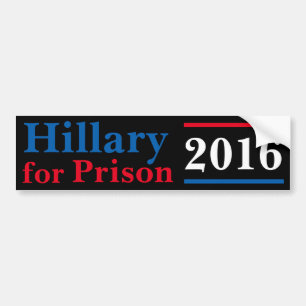 Hillary für Gefängnis 2016 Autoaufkleber