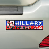 "Hillary für Gefängnis" 2016 Autoaufkleber (Auf Auto)