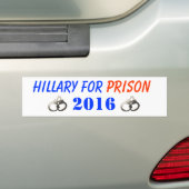 Hillary für Gefängnis 2016 Autoaufkleber (Auf Auto)
