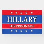"HILLARY FÜR GEFÄNGNIS 2016 " BANNER (Horizontal)