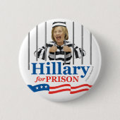 HILLARY FÜR GEFÄNGNIS! Anticlinton schließen sie Button (Vorderseite)