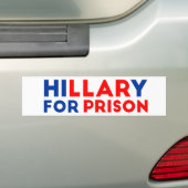 Hillary für Gefängnis Autoaufkleber (Auf Auto)