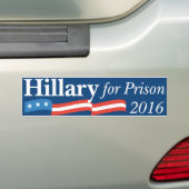 Hillary für Gefängnis Autoaufkleber (Auf Auto)
