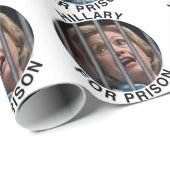 Hillary für Gefängnis Geschenkpapier (Rolleneckpunkt)