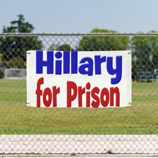 Hillary für Gefängnis rot & blau Banner (Insitu)