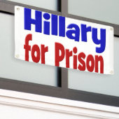 Hillary für Gefängnis rot & blau Banner (Äußeres Gebäude)