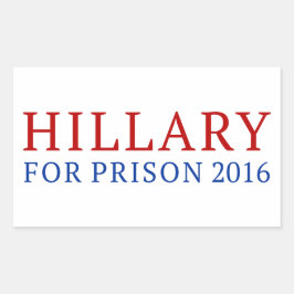 Hillary für Haft Rechteckiger Aufkleber