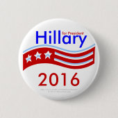 Hillary für Knopf Präsidenten-3-Stars Flaggen-2016 Button (Vorderseite)