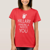 Hillary für Präsident T-Shirt (Vorderseite)
