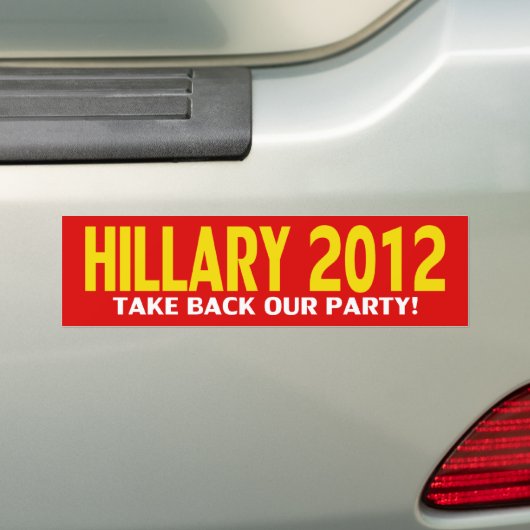 Hillary für Präsidenten 2012! Autoaufkleber (Auf Auto)