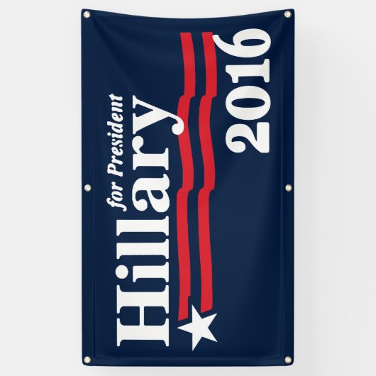 Hillary für Präsidenten 2016 Banner (Vertikal)