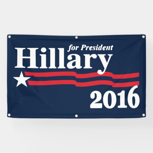Hillary für Präsidenten 2016 Banner (Horizontal)