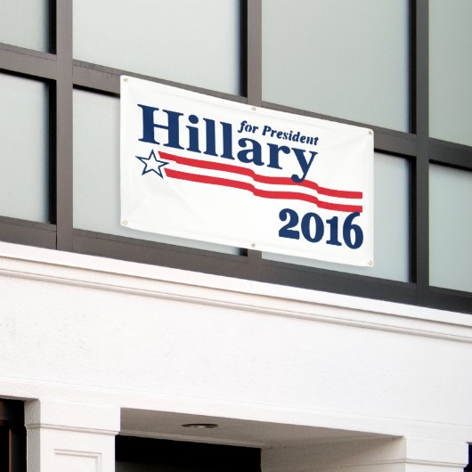 Hillary für Präsidenten 2016 Banner (Äußeres Gebäude)