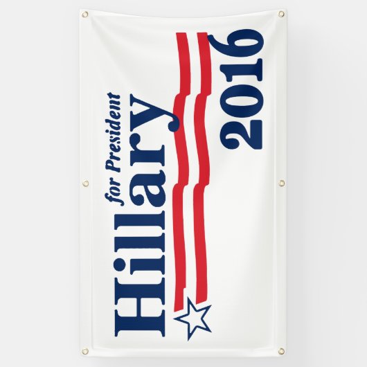 Hillary für Präsidenten 2016 Banner (Vertikal)