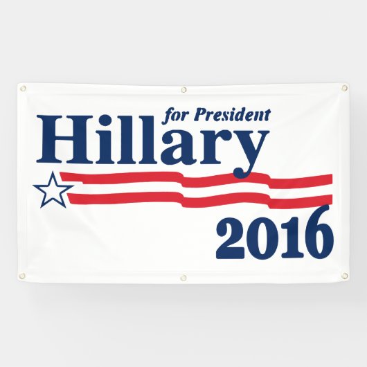 Hillary für Präsidenten 2016 Banner (Horizontal)