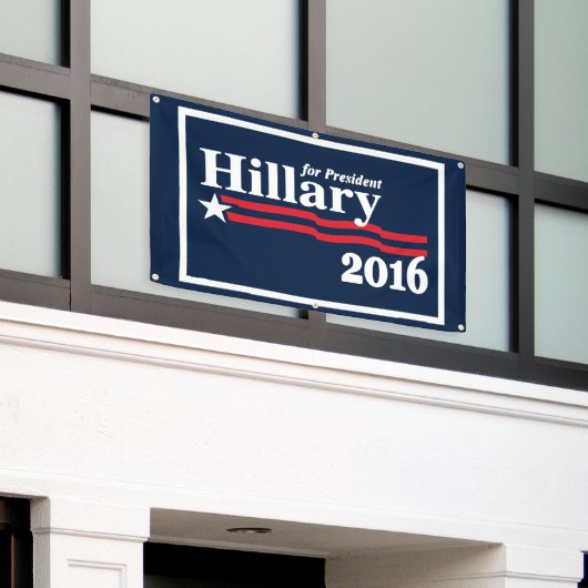 Hillary für Präsidenten 2016 Banner (Äußeres Gebäude)