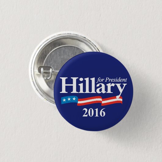 Hillary für Präsidenten 2016 Button (Vorne & Hinten)