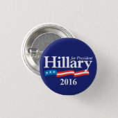 Hillary für Präsidenten 2016 Button (Vorne & Hinten)