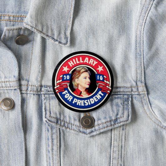 Hillary für Präsidenten 2016 Button (Beispiel)