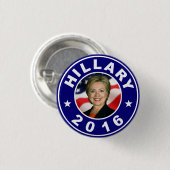 Hillary für Präsidenten 2016 Button (Vorne & Hinten)