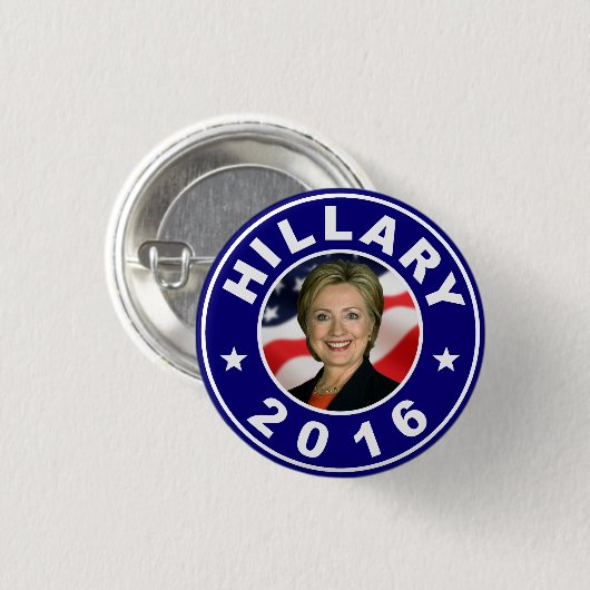 Hillary für Präsidenten 2016 Button (Vorne & Hinten)