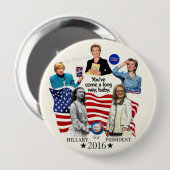 Hillary für Präsidenten 2016 Button (Vorne & Hinten)
