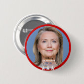 HILLARY für Präsidenten 2016 Button (Vorne & Hinten)