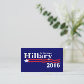 Hillary für Präsidenten 2016 Visitenkarten Visitenkarte (Stehend Vorderseite)
