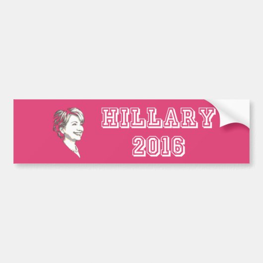 Hillary für Präsidenten Autoaufkleber 2016 (Vorne)