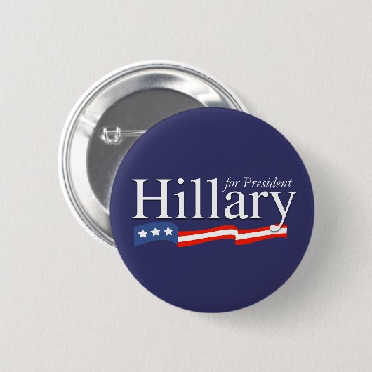 Hillary für Präsidenten Buttons u. Aufkleber (Vorne & Hinten)