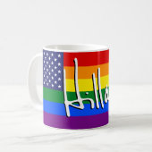 HILLARY "GAY PRIDE-FLAGGE " KAFFEETASSE (Vorderseite Links)