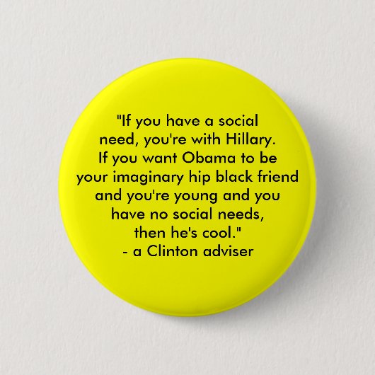 Hillary gegen Obama Button (Vorderseite)