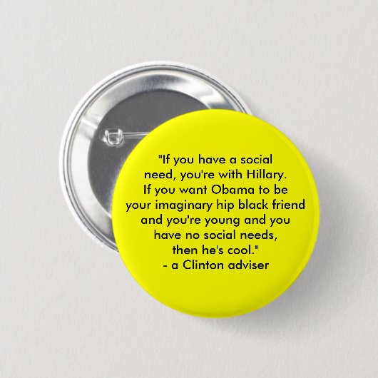 Hillary gegen Obama Button (Vorne & Hinten)