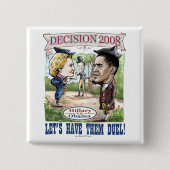 Hillary gegen Obama-Knopf Button (Vorderseite)