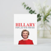 Hillary, Gewinner der Volksabstimmung! Postkarte (Stehend Vorderseite)