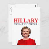 Hillary, Gewinner der Volksabstimmung! Postkarte (Vorne/Hinten)