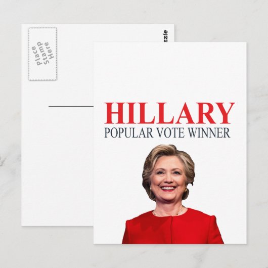 Hillary, Gewinner der Volksabstimmung! Postkarte (Vorne/Hinten)