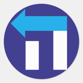 Hillary Hey Hebrew Blue/White Aufkleber