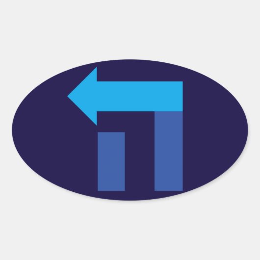 Hillary Hey Hebrew Oval Sticker (Vorderseite)