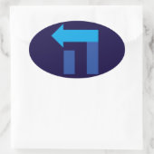 Hillary Hey Hebrew Oval Sticker (Tasche)