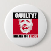 Hillary ist - Hillary für Gefängnis - - Anti-Hallo Button (Vorderseite)