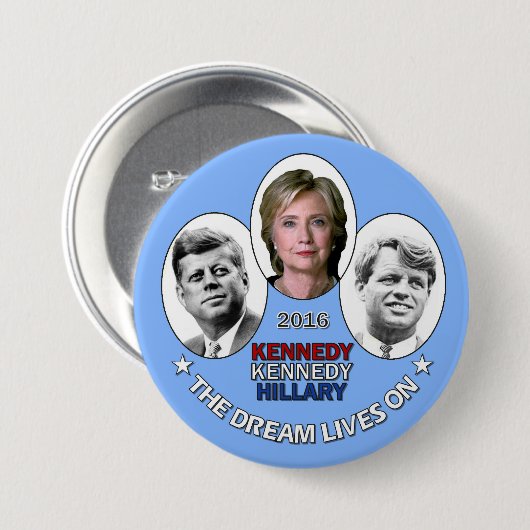 Hillary, JFK u. RFK Button (Vorne & Hinten)