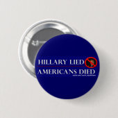 HILLARY LAG AMERIKANER STARB BUTTON (Vorne & Hinten)