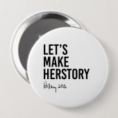 Hillary - lassen Sie uns Herstory machen - Button (Vorne & Hinten)