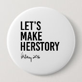 Hillary - lassen Sie uns Herstory machen - Button (Vorderseite)
